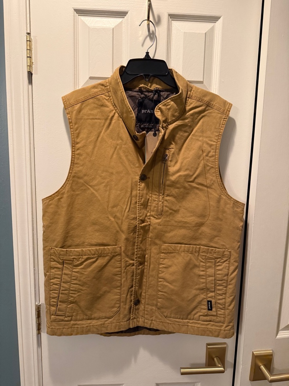 Prana Men’s Caramel/Tan Quilted Utility Vest